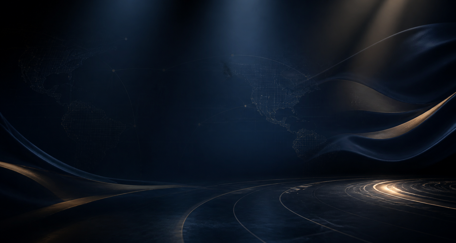 A refined navy and gold path representing clarity and forward movement